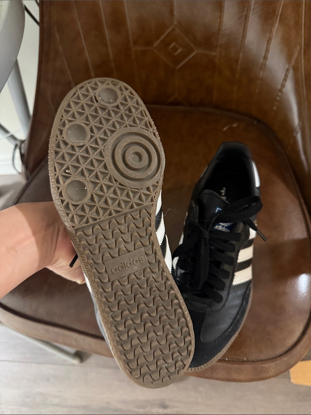 adidas Black and White Classic Low-Top Sneakers - Picture 2 of 6